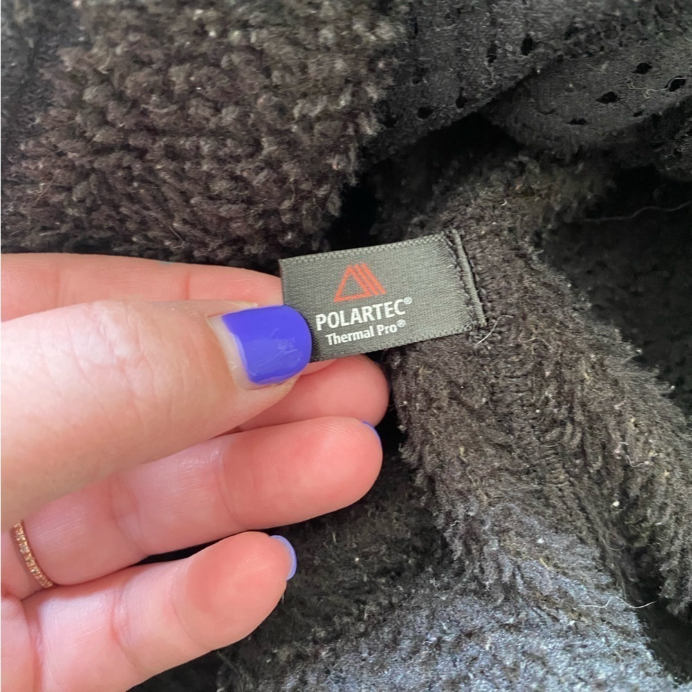 Patagonia Black Half-Snap High Pile Fleece Pullover Jacket Sweater Medium - Picture 15 of 15